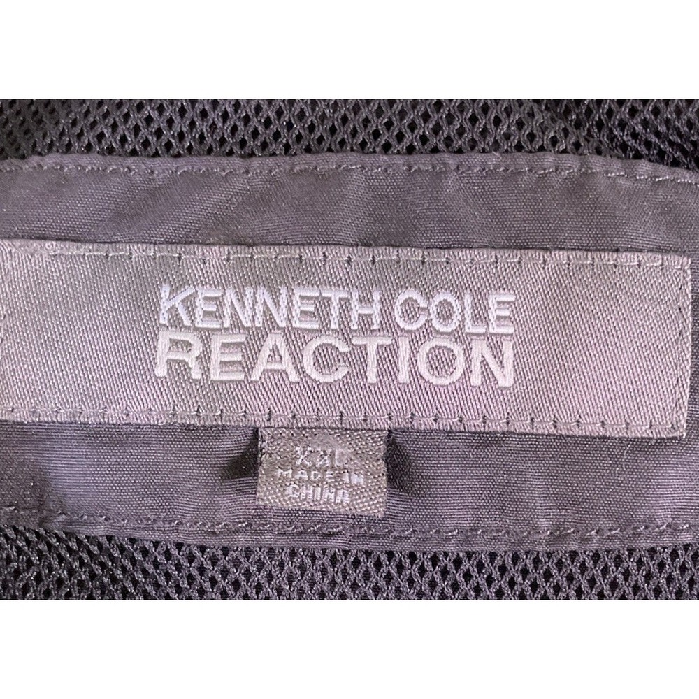 Kenneth Cole Reaction Mens XXL Black Full Zip Mesh Lined Windbreaker Jacket - Picture 2 of 12